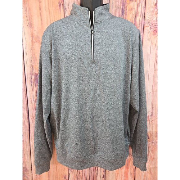 Footjoy FJ Mens Gray 1/4 Zip Pullover Large Long Sleeve Shirt Nylon/Spandex - Picture 1 of 8